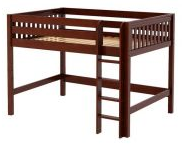 Bean Bag Store Full Size Mid High Wood Loft Bed