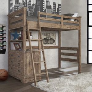 Loft Bed with 4 Drawer Chest